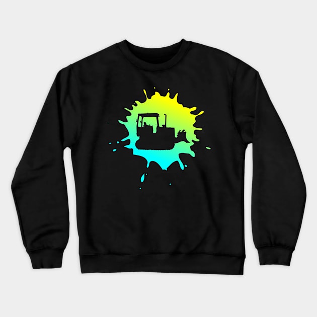 Men or Boys Bulldozer Crewneck Sweatshirt by JKFDesigns